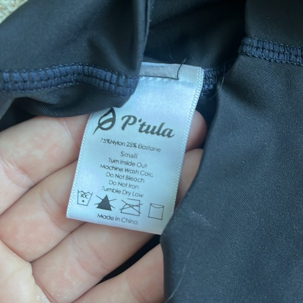 p’tula Black High-Waisted athletic sporty Leggings - Picture 3 of 12